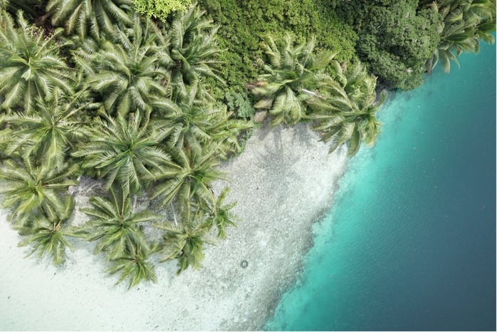 Aerial drone imagery of Palmyra Atoll
