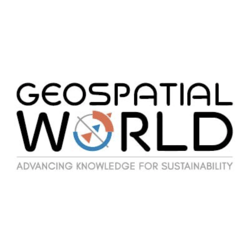 Geospatial World logo: 